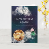 トーラス〔占星術の〕十二宮図シンボルパーソナライズされた誕生日 カード (黄色い花)