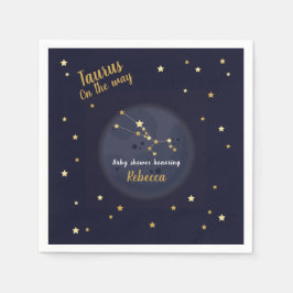 トーラス〔占星術の〕十二宮図ベビーシャワー スタンダードカクテルナプキン