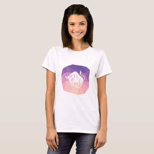 トーラス〔占星術の〕十二宮図モダン符号 Tシャツ (正面フル)