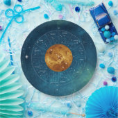 トーラス〔占星術の〕十二宮図占星術のサイン – 惑星ビーナス ペーパープレート (パーティー)