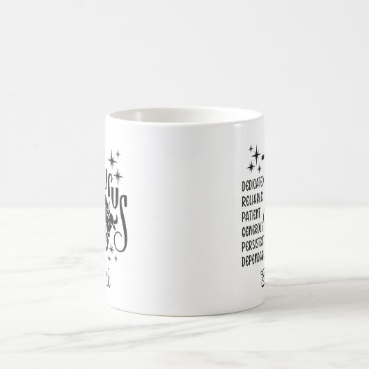 トーラス〔占星術の〕十二宮図占星術名前をカスタムする コーヒーマグカップ (中央)
