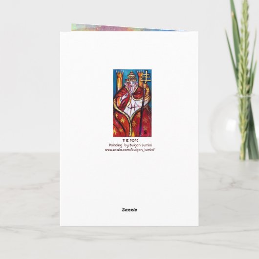 トーラス、教皇ヒエロファントタロット〔占星術の〕十二宮図誕生日 カード (裏面)