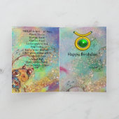 トーラス、教皇ヒエロファントタロット〔占星術の〕十二宮図誕生日 カード (内部)