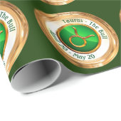 トーラス- Bullの(占星術の)十二宮図の印 ラッピングペーパー (ロールコーナー)