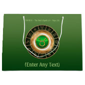 トーラス- Bullの(占星術の)十二宮図の印 ラージペーパーバッグ (正面)