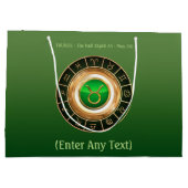 トーラス- Bullの(占星術の)十二宮図の印 ラージペーパーバッグ (裏面)