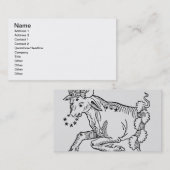 トーラス(Bull) 「詩的のからのイラストレーション 名刺 (正面/裏面)