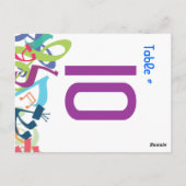 トーラテーブル番号座席カードの音 ポストカード (裏面)