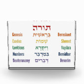 トーラヘブライ語の五冊の虹の中の本 フォトブロック (正面)