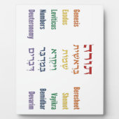 トーラヘブライ語の五冊の虹の中の本 フォトプラーク (正面)