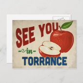 トーランスカリフォルニアアップルヴィンテージトラベル ポストカード (正面/裏面)