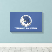 トーランス国旗(カリフォルニア州) キャンバスプリント (インサイチュ (ウッドフロア))