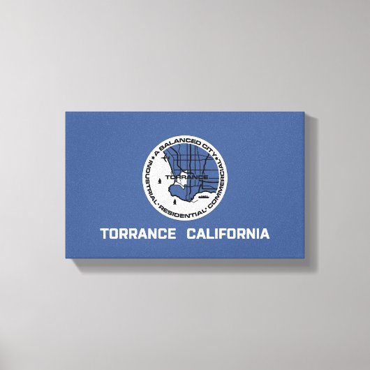トーランス国旗(カリフォルニア州) キャンバスプリント (正面)