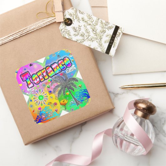 トーランスQuadroシーズンステッカー スクエアシール (ギフト)