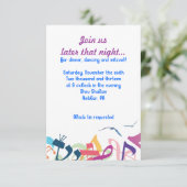 トーラーこうもりバー(ユダヤ教の)バル・ミツバーパーティーカード 招待状 (スタンド正面)