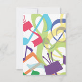 トーラーこうもりバー(ユダヤ教の)バル・ミツバーパーティーカード 招待状 (裏面)