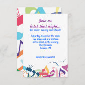 トーラーこうもりバー(ユダヤ教の)バル・ミツバーパーティーカード 招待状 (正面/裏面)