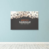 トーラーバーバルミツワーのMELODYサインインボード キャンバスプリント (インサイチュ (ウッドフロア))