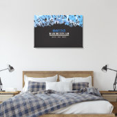 トーラーバーバルミツワーのMELODYサインインボード キャンバスプリント (インサイチュ (寝室))