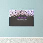 トーラーバーバルミツワーのMELODYサインインボード キャンバスプリント (インサイチュ (ウッドフロア))