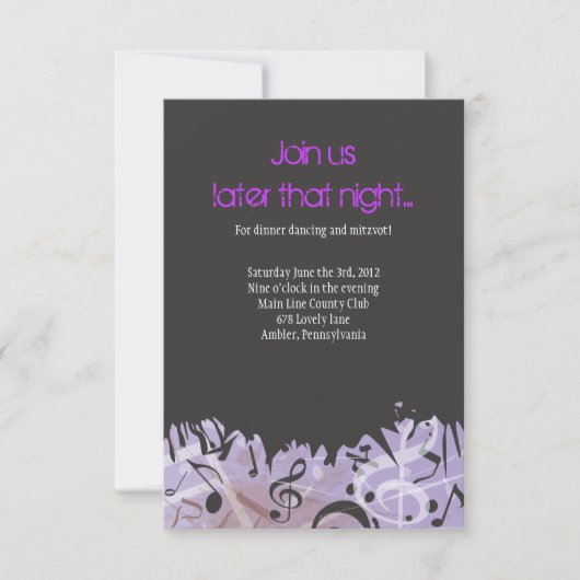 トーラーバーバルミツワーパーティーカード 招待状 (正面)