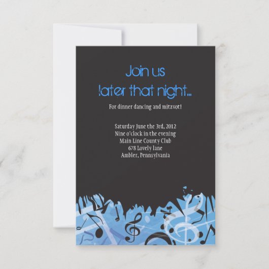 トーラーバーバルミツワーパーティーカード 招待状 (正面)