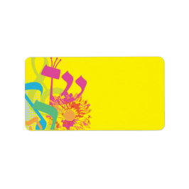 トーラーフローラプリントの音あなた自身のラベル ラベル