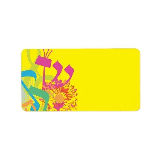 トーラーフローラプリントの音あなた自身のラベル ラベル (正面)