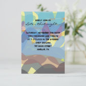 トーラ色彩の鮮やかバーバルミツワーパーティーカード 招待状 (スタンド正面)