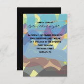 トーラ色彩の鮮やかバーバルミツワーパーティーカード 招待状 (正面/裏面)