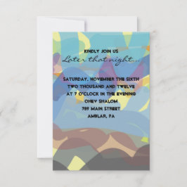 トーラ色彩の鮮やかバーバルミツワーパーティーカード 招待状