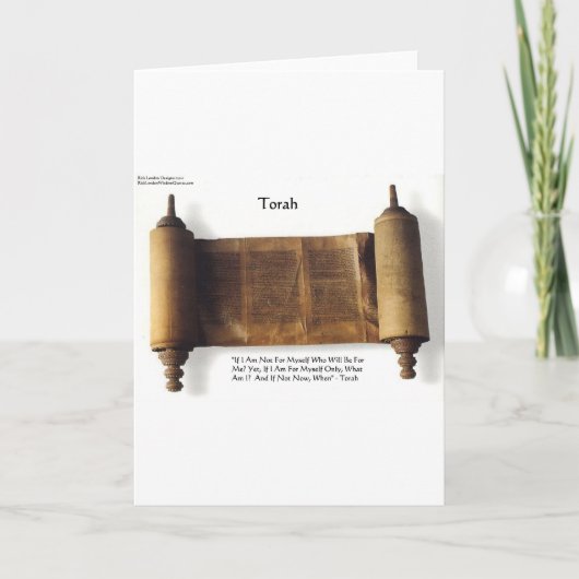 トーラ「自もし分のためには」知恵の引用文贈り物とTee カード (正面)