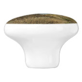 トーリーパインとカリフォルニアの海岸線の風景 セラミックノブ (側面)