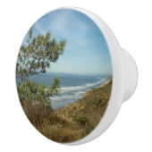 トーリーパインとカリフォルニアの海岸線の風景 セラミックノブ (右)