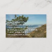 トーリーパインとカリフォルニアの海岸線の風景 名刺 (正面)