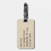 トーリーパインクローズアップカリフォルニアボタニカル ラゲッジタグ (裏面縦)