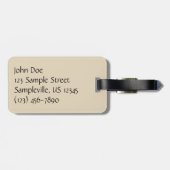 トーリーパインクローズアップカリフォルニアボタニカル ラゲッジタグ (裏面横)