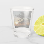 トーリーパインサンセットIカリフォルニアの風景 ショットグラス (裏面)