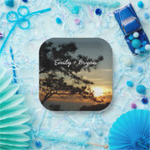 トーリーパインサンセットIカリフォルニアの風景 ペーパープレート (パーティー)