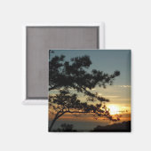 トーリーパインサンセットIカリフォルニアの風景 マグネット (正面/裏面)