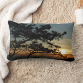 トーリーパインサンセットIカリフォルニアの風景 ランバークッション (ブランケット)