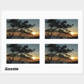 トーリーパインサンセットIカリフォルニアの風景 長方形シール (シート)