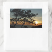 トーリーパインサンセットIカリフォルニアの風景 長方形シール (バッグ)