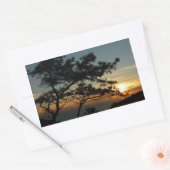 トーリーパインサンセットIカリフォルニアの風景 長方形シール (封筒)