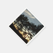 トーリーパインサンセットIIカリフォルニアの風景 スタンダードカクテルナプキン (角)