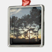 トーリーパインサンセットIIカリフォルニアの風景 メタルオーナメント (左)