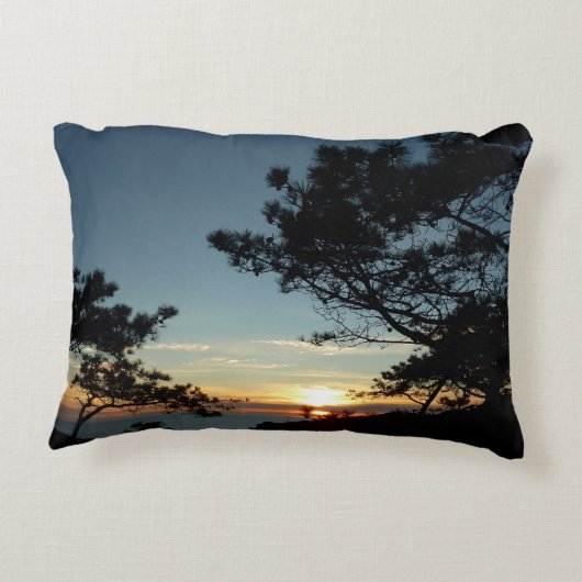 トーリーパインサンセットIIIカリフォルニアの風景 アクセントクッション (裏面)