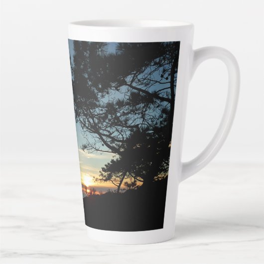 トーリーパインサンセットIIIカリフォルニアの風景 カフェラテマグ (右)