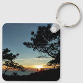 トーリーパインサンセットIIIカリフォルニアの風景 キーホルダー (裏面)