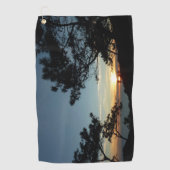 トーリーパインサンセットIIIカリフォルニアの風景 ゴルフタオル (正面)